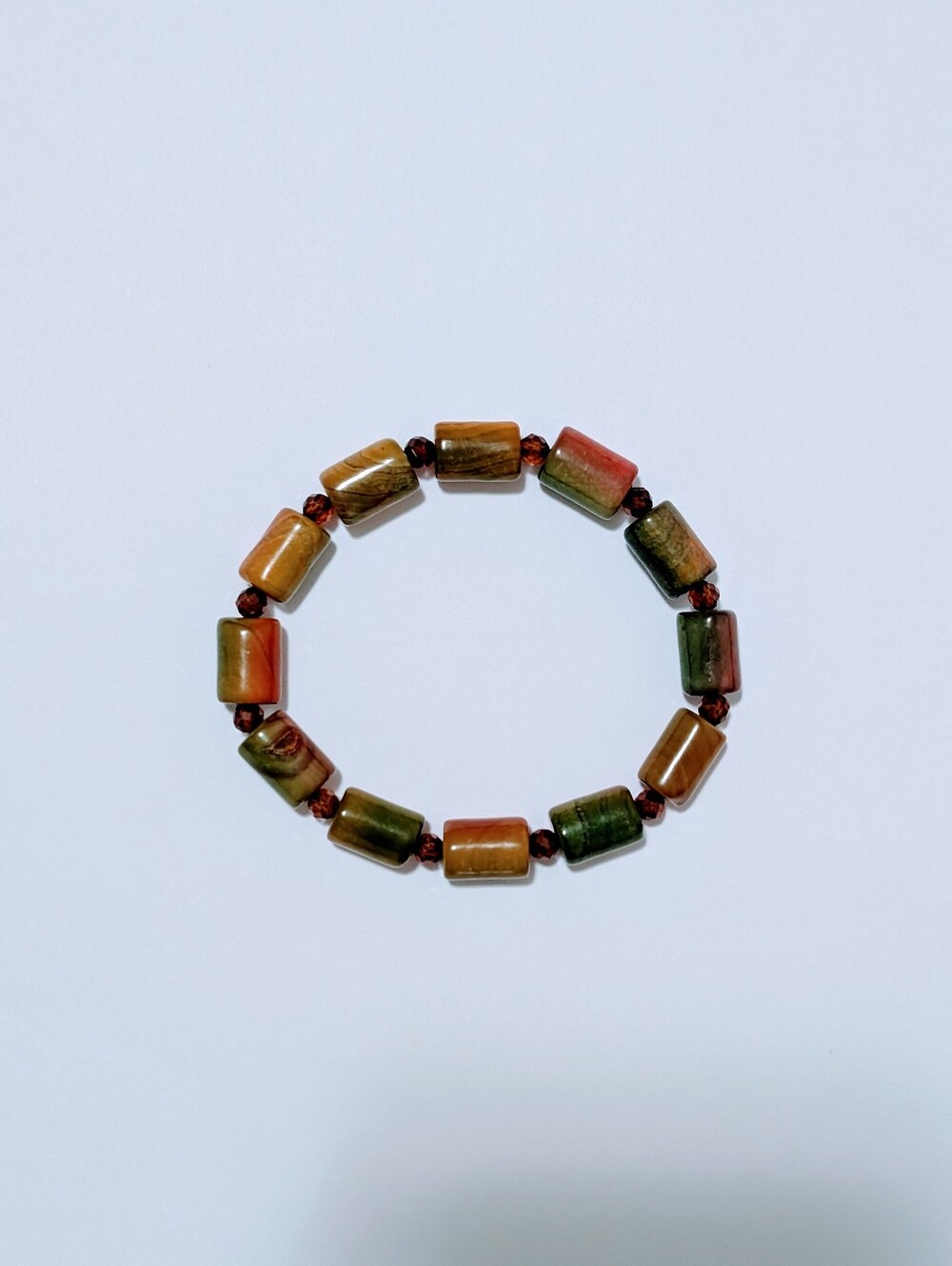 Agate/Garnet Bracelet - Picture 2 of 8